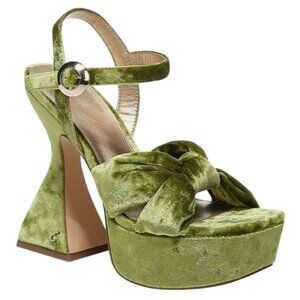 Circus Sam Edelman Womens Audrea Platform Sandal Light Jade Green Velvet Size 8